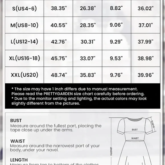 PRETTYGARDEN Short Dress V Neck Short Sleeve A Line Hollow Out Lace Ruffle Dress - Picture 9 of 14